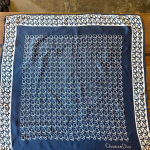 Vintage Christian Dior Trotter Oblique monogram silk scarf